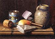 William Michael Harnett Still life with Three Tobacco oil on canvas